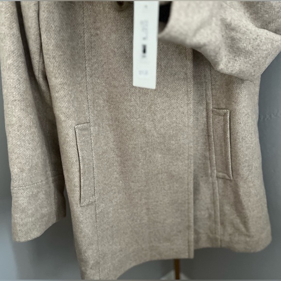 Larry Levin Oatmeal Colored Overcoat NWT ~ Size L - Picture 5 of 16